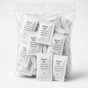 Clear bag containing 1g silica gel sachets